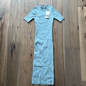 Zara blue midi dress